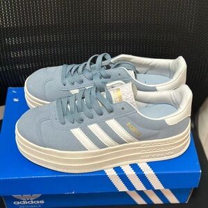 Adidas Blue and White Platform Sneakers☁️☁️